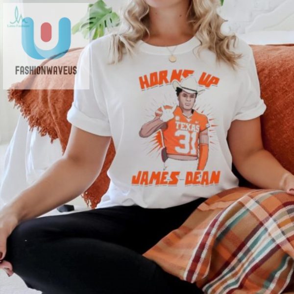 Get Your Giggle With The Texas Longhorns James Dean Tee fashionwaveus 1