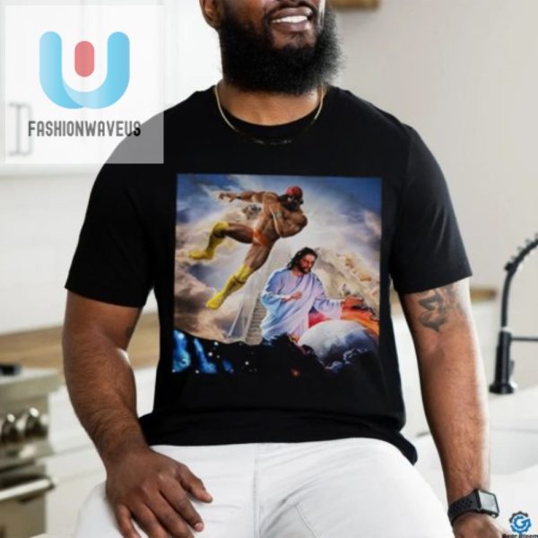 Macho Man Randy Savage Meets Jesus Funny Tshirt fashionwaveus 1 2