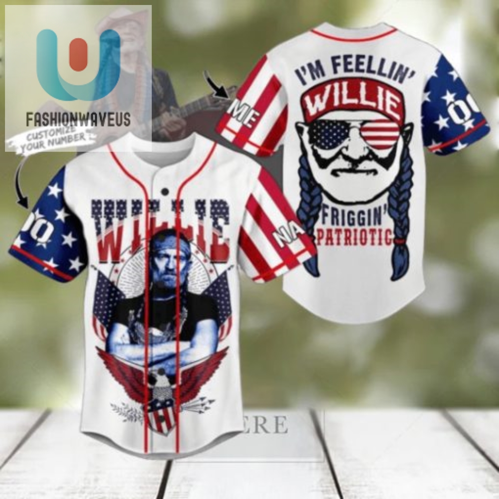 Get Patriotic  Laugh Willie Nelson Custom Jersey