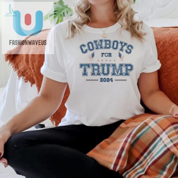 Funny Cowboys For Trump 2024 Tee Stand Out Support fashionwaveus 1