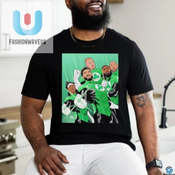 Score Big Laughs Super Heroes Celtics 2024 Bleed Green Tee fashionwaveus 1 3