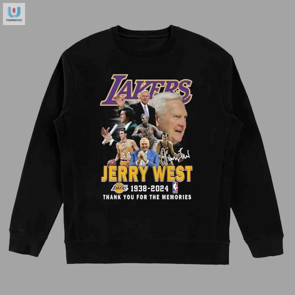 Score Big Laughs Lakers Jerry West Tribute Tee fashionwaveus 1 3