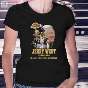 Jerry West Lakers Tee Legendary Memories Legendary Laughs fashionwaveus 1 1