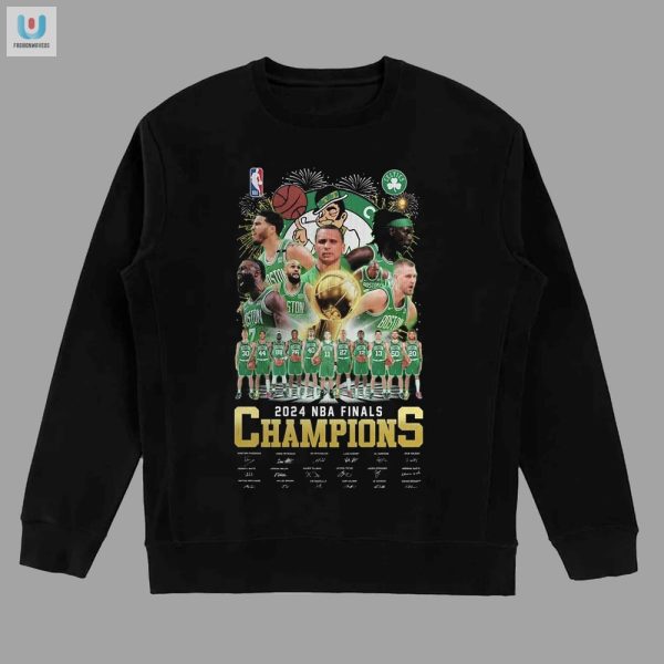 2024 Nba Champs Boston Celtics Tshirt Dunking On History fashionwaveus 1 3