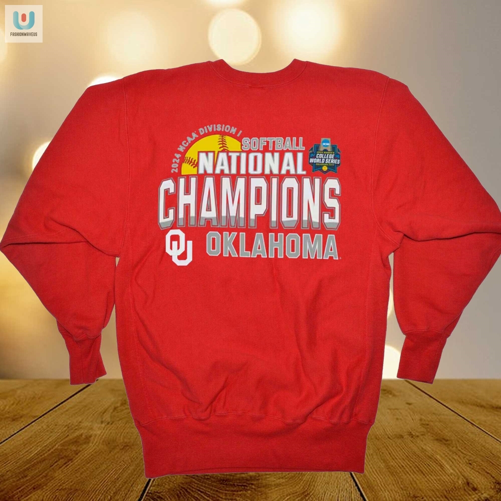 Oklahoma Sooners 2024 Wcws Champs Tee  Softball Royaltees