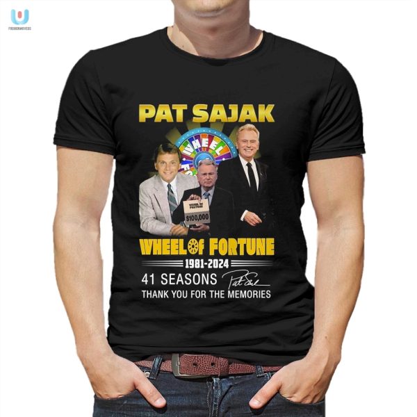 Funny Pat Sajak Farewell Tshirt 41 Seasons Of Laughs fashionwaveus 1