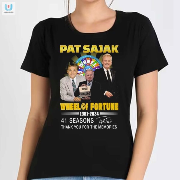 Funny Pat Sajak Farewell Tshirt 41 Seasons Of Laughs fashionwaveus 1 1