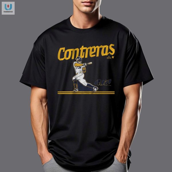 Score Big Laughs With A William Contreras Slugger Swing Shirt fashionwaveus 1