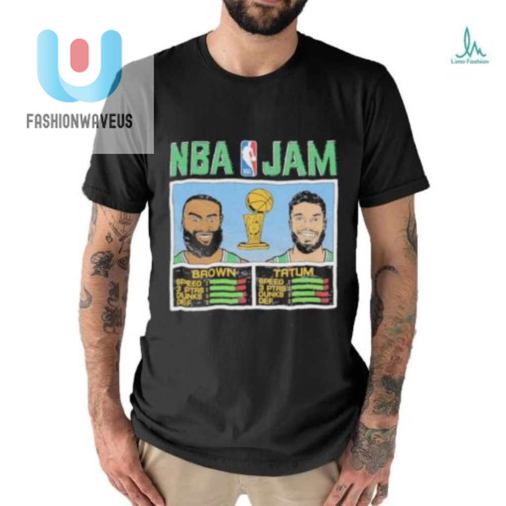 Nba Jam Tatum  Brown Celtics 2024 Champs Fun Shirt