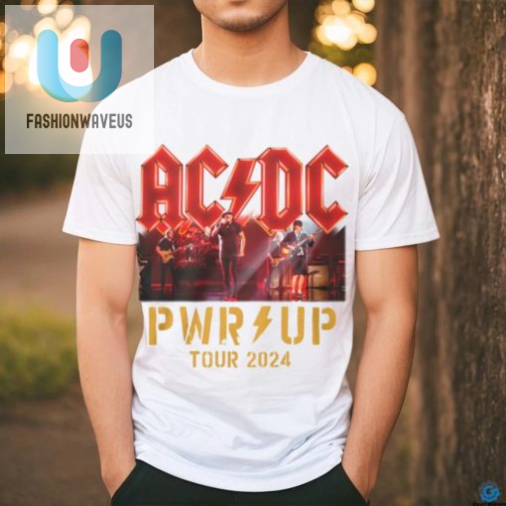 Rock On In 2024 Quirky Acdc Pwr Up Tour Tee