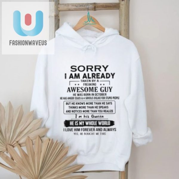 Funny Awesome Guy Born In October Gift Shirt For Girlfriend fashionwaveus 1