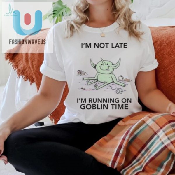 Official Funny Running On Goblin Time Tshirt Unique Quirky fashionwaveus 1