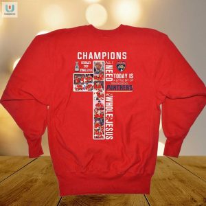 Funny 2024 Stanley Cup Champs Panthers Jesus Tshirt fashionwaveus 1 1