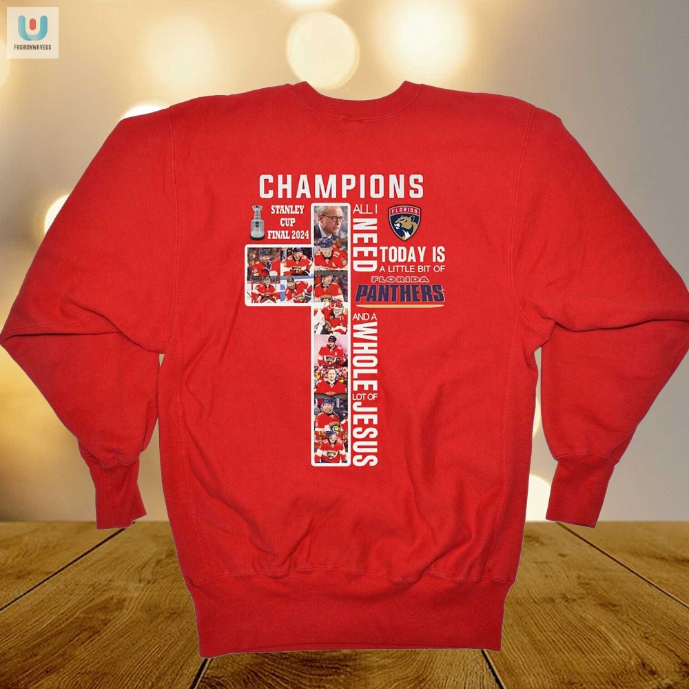 Funny 2024 Stanley Cup Champs Panthers  Jesus Tshirt