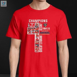 Funny 2024 Stanley Cup Champs Panthers Jesus Tshirt fashionwaveus 1 3