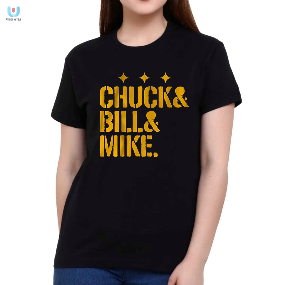 Pittsburgh Legends Chuck Bill  Mike Funny Football Tee