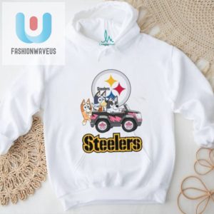 Bluey Rides With Steelers Funny Car Shirt Awesomeness fashionwaveus 1 1