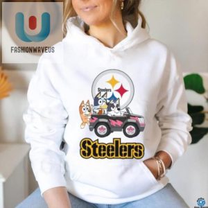 Bluey Rides With Steelers Funny Car Shirt Awesomeness fashionwaveus 1 3