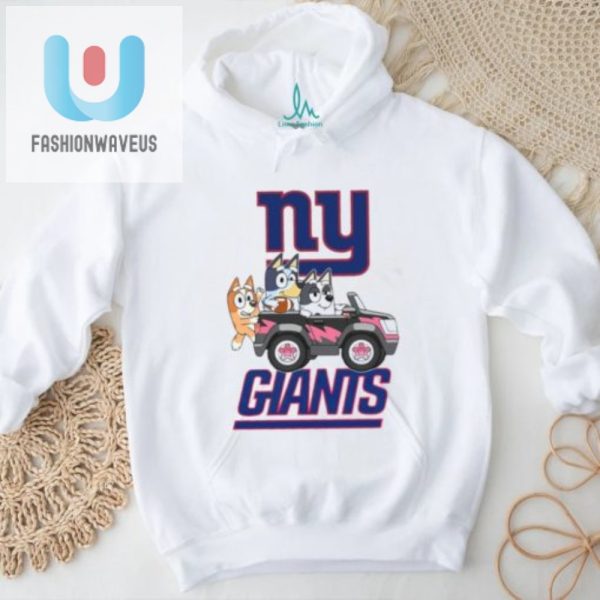 Score Big Laughs Bluey Fun With Giants Football Shirt fashionwaveus 1 1