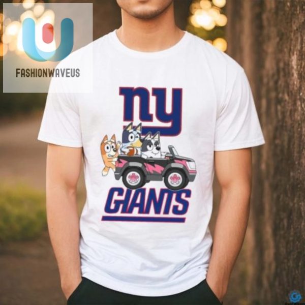 Score Big Laughs Bluey Fun With Giants Football Shirt fashionwaveus 1 2