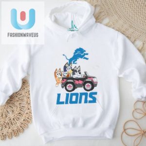 Bluey Rides With Detroit Lions Humor Fun Car Shirt fashionwaveus 1 1