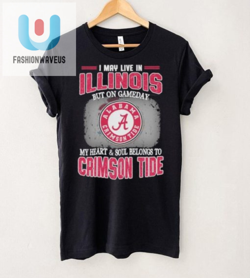 Illinois Living Alabama Heart Funny Crimson Tide Shirt