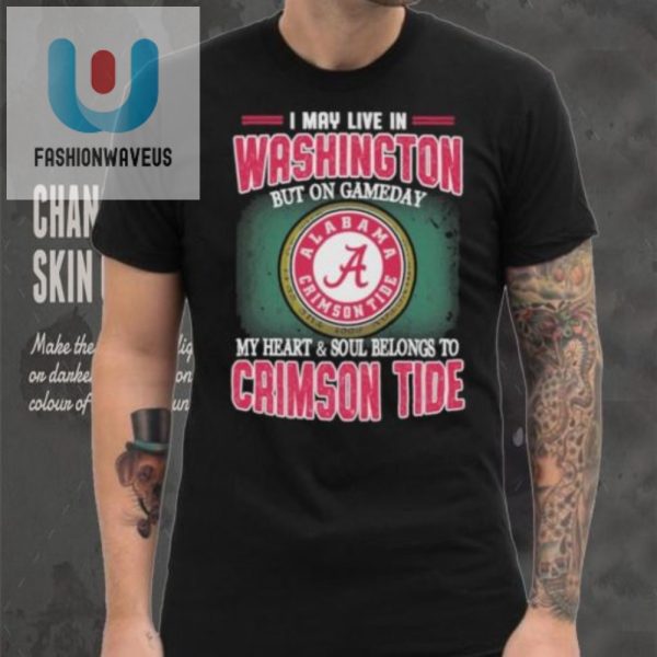 Gameday In Washington Heart With Alabama Crimson Tide Tee fashionwaveus 1