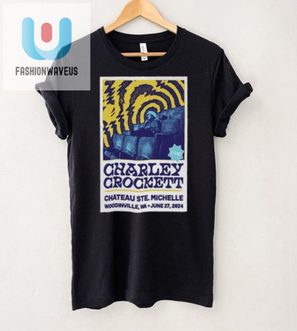 Get Your Chuckle Charley Crockett Winery Poster Tee