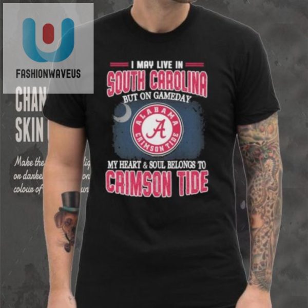 Funny South Carolina Fan Tshirt Heart With Alabama Crimson Tide fashionwaveus 1