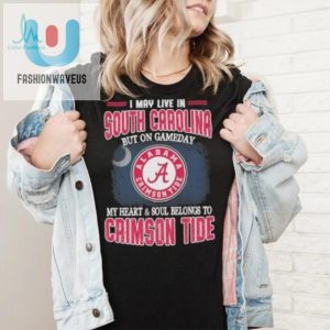 Funny South Carolina Fan Tshirt Heart With Alabama Crimson Tide fashionwaveus 1 5