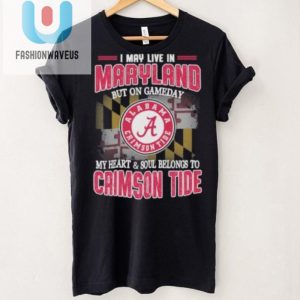 Maryland By Address Alabama By Heart Funny Crimson Tide Tee fashionwaveus 1 1