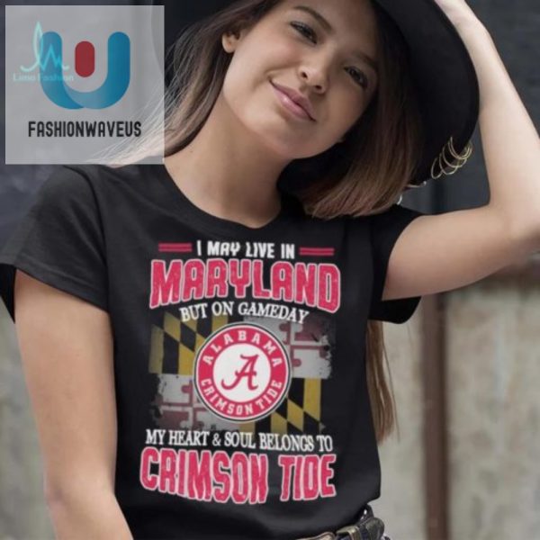 Maryland By Address Alabama By Heart Funny Crimson Tide Tee fashionwaveus 1 2