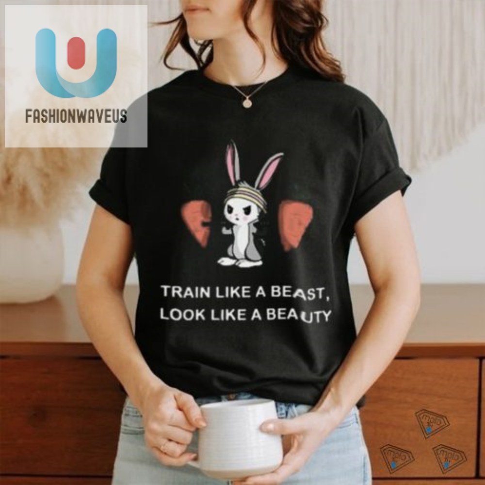 Train Like A Beast Beauty Mode On  Hilarious Gym Tee
