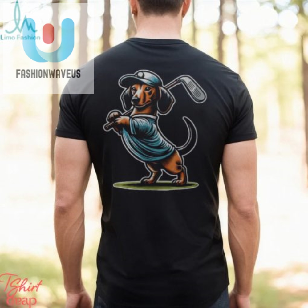 Dachshund Golfer Tee  Funny  Unique Mens Shirt