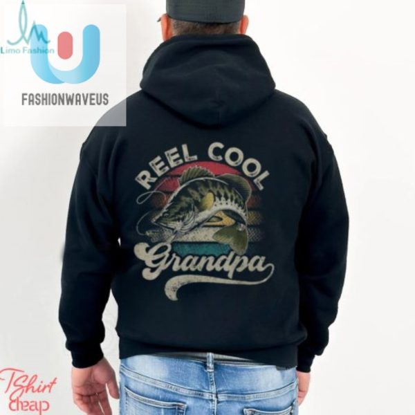 Reel Cool Grandpa Vintage Fishing Tshirt Fun Fathers Day Gift fashionwaveus 1 2