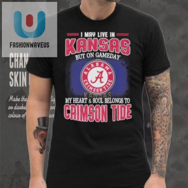 Kansas By Address Bama By Heart Funny Crimson Tide Shirt fashionwaveus 1