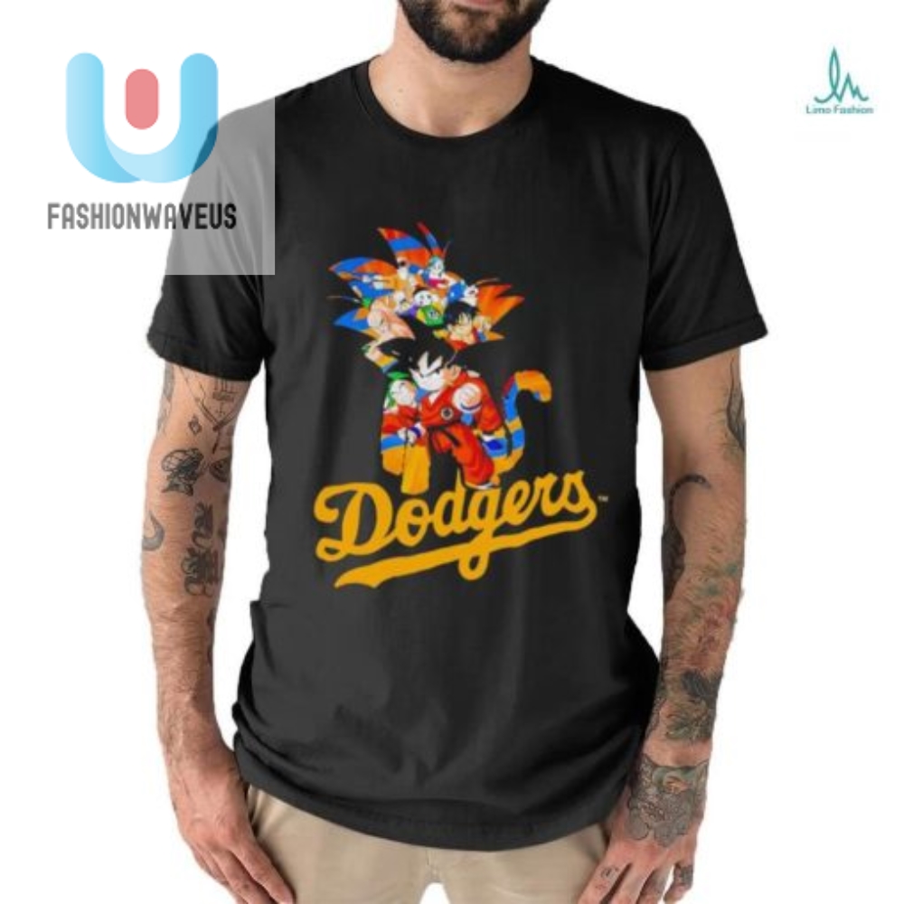 Funny Mlb Dodgers X Dragon Ball Anime Meme Baseball Shirt