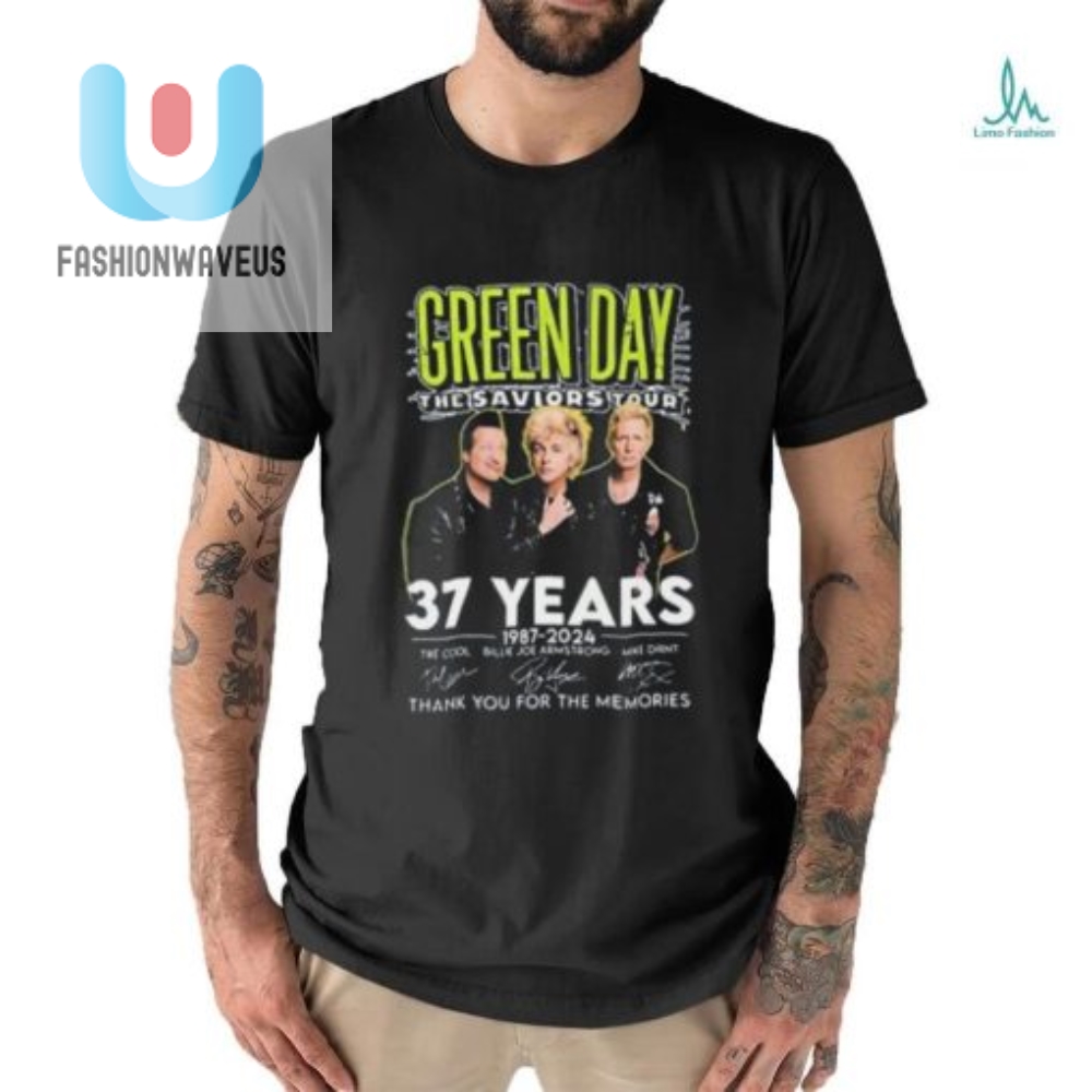 Rock On In Style Green Day 37 Years Of Legends Shirt