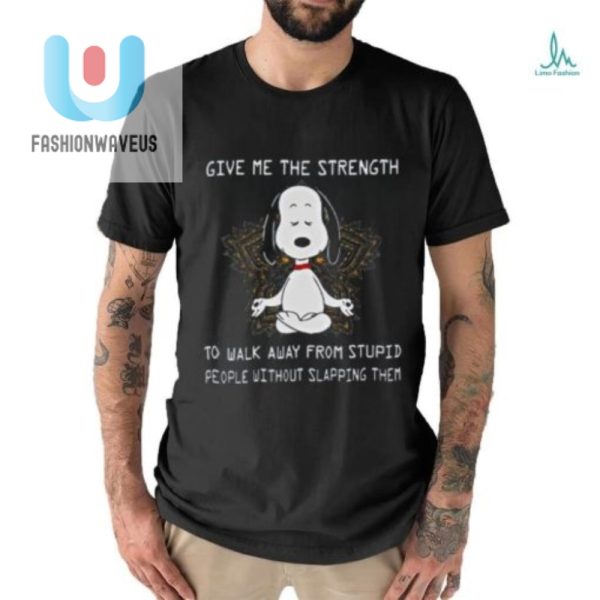 Snoopy Yoga Tshirt Humorously Ward Off Stupid People fashionwaveus 1 1