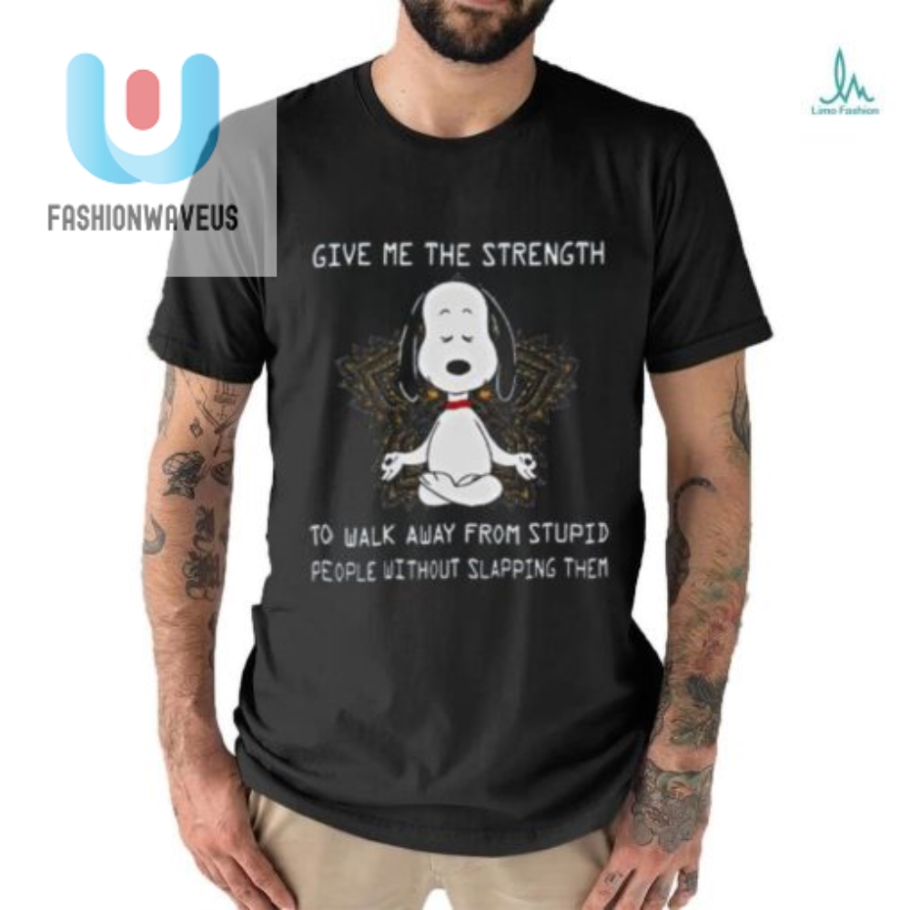 Snoopy Yoga Tshirt  Humorously Ward Off Stupid People