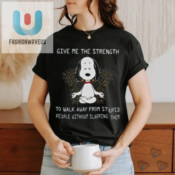 Snoopy Yoga Tshirt Humorously Ward Off Stupid People fashionwaveus 1 2