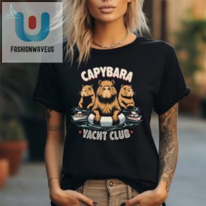 Official Capybara Yacht Club Funny Tshirt Unique Hilarious fashionwaveus 1 1