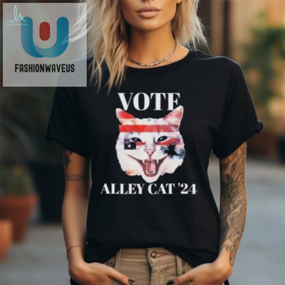 Purrfectly Hilarious Vote Alley Cat 24 Car Magnet Shirt