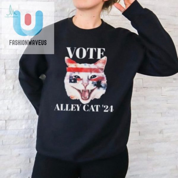 Purrfectly Hilarious Vote Alley Cat 24 Car Magnet Shirt fashionwaveus 1 2