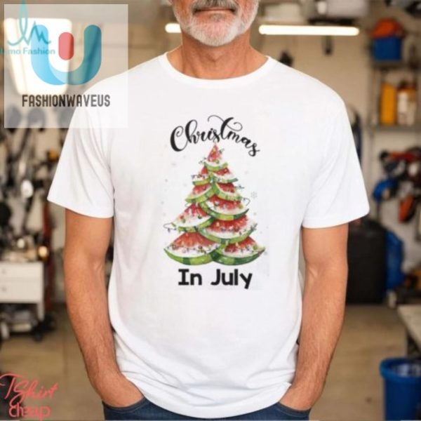 Funny Waterlemon Xmas Tree Tshirt For Christmas In July fashionwaveus 1 3