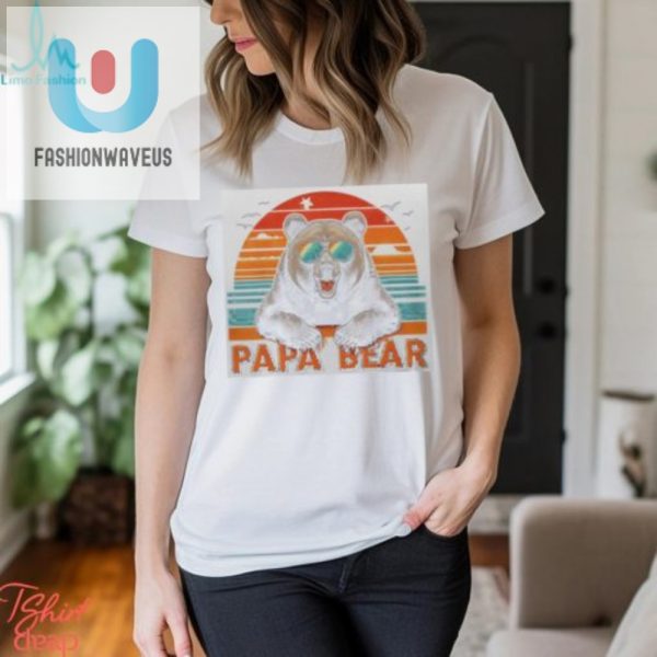 Cool Papa Bear Sunglasses Tee Funny Unique For Dad fashionwaveus 1