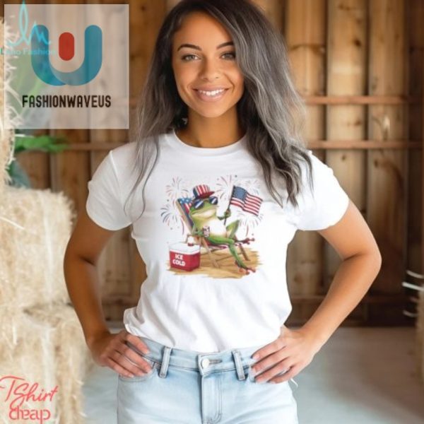 Hilarious Frog 4Th Of July Usa Flag Shirt Ribbiting Fun fashionwaveus 1 2