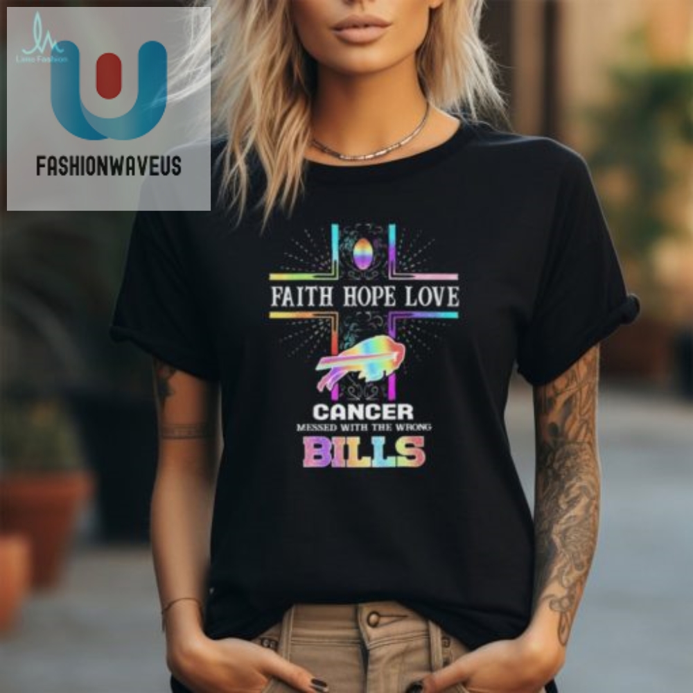 Cancer Picked The Wrong Bills Fan Tshirt  Funny  Unique