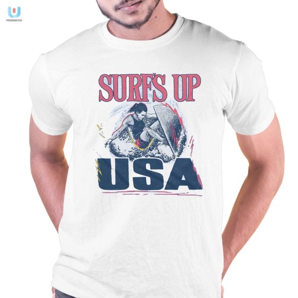 Ride The Waves In Style Funny Surfs Up Usa Shirt fashionwaveus 1