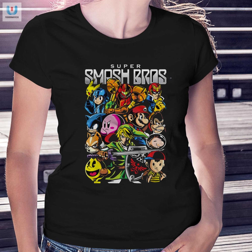 Funny Super Smash Bros Tee  Game On In Style